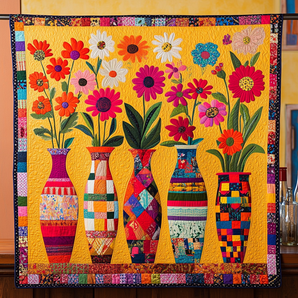 Flora Vases Quilted Blanket Sofa Throw Blanket Best Gifts For Bird Watchers Flora Vases Quilted Blanket Sofa Throw Blanket Best Gifts For Bird Watchers