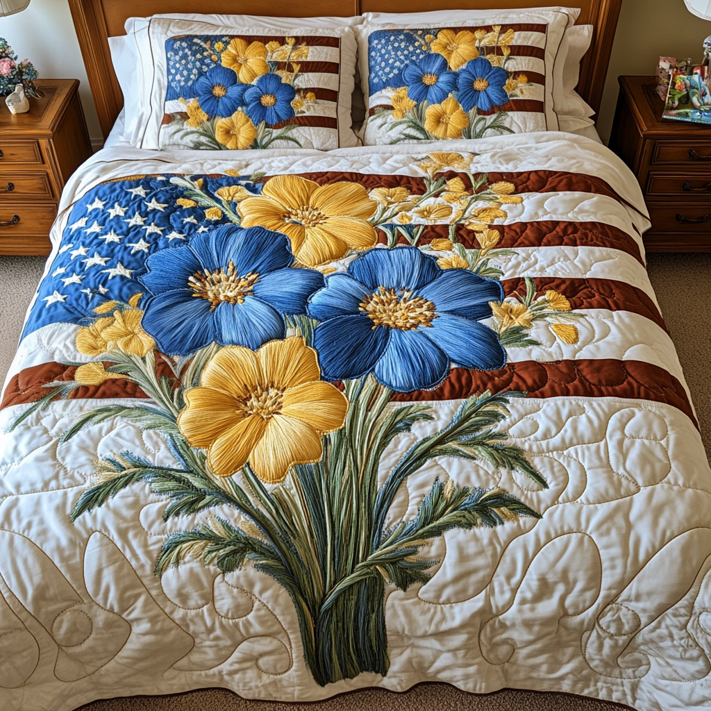 Floral Dreams Quilted Bedding Set Duvet Cover Bedspread Texas Gifts For Her Floral Dreams Quilted Bedding Set Duvet Cover Bedspread Texas Gifts For Her
