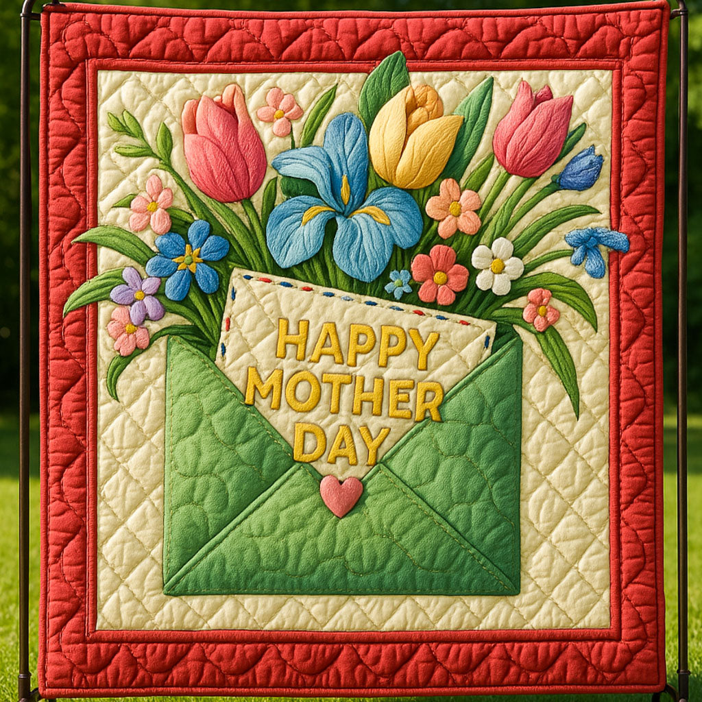 Floral Envelope Quilted Blanket Cute Colorful Blanket Xmas Presents For Mum Floral Envelope Quilted Blanket Cute Colorful Blanket Xmas Presents For Mum