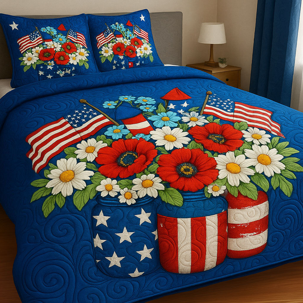 Floral Fireworks Quilted Bedding Set Duvet Cover Bedspread Patriotic Gifts For Veterans Floral Fireworks Quilted Bedding Set Duvet Cover Bedspread Patriotic Gifts For Veterans