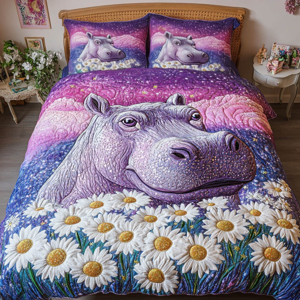 Floral Float Quilted Bedding Set Duvet Cover Bedspreads Unique Hippo Gifts Floral Float Quilted Bedding Set Duvet Cover Bedspreads Unique Hippo Gifts
