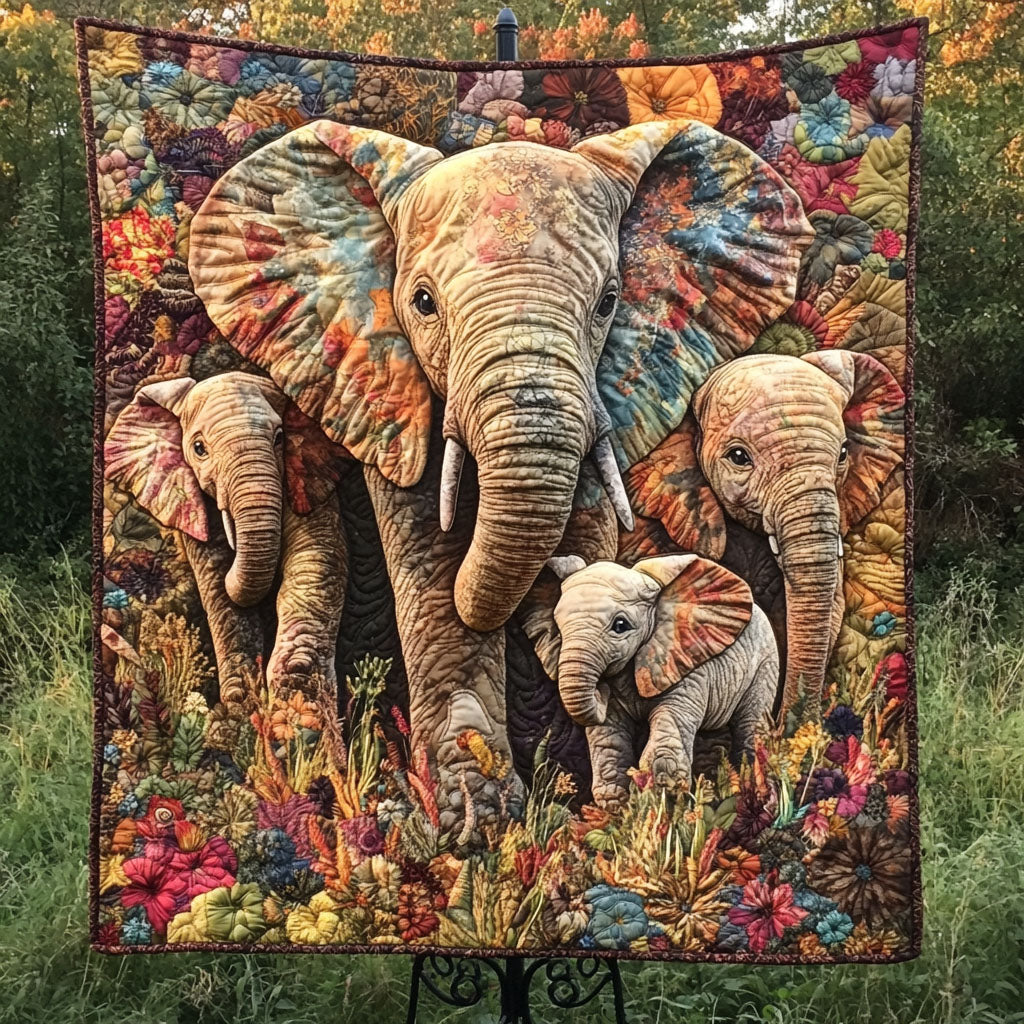 Floral Giants Quilted Blanket Cute Throw Blanket Elephant Gifts For Him Floral Giants Quilted Blanket Cute Throw Blanket Elephant Gifts For Him