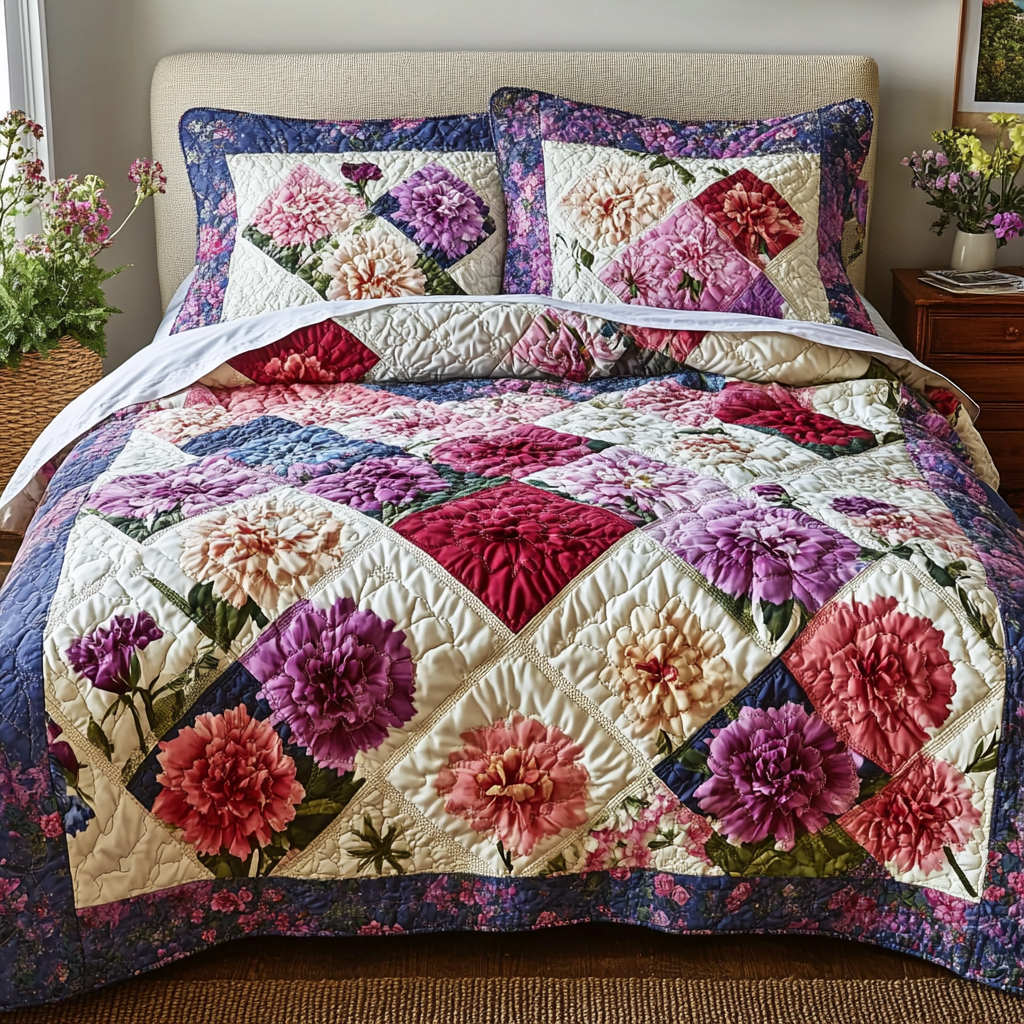 Floral Kiss Quilted Bedding Set Duvet Cover Bedspread Presents For Flower Lovers Floral Kiss Quilted Bedding Set Duvet Cover Bedspread Presents For Flower Lovers
