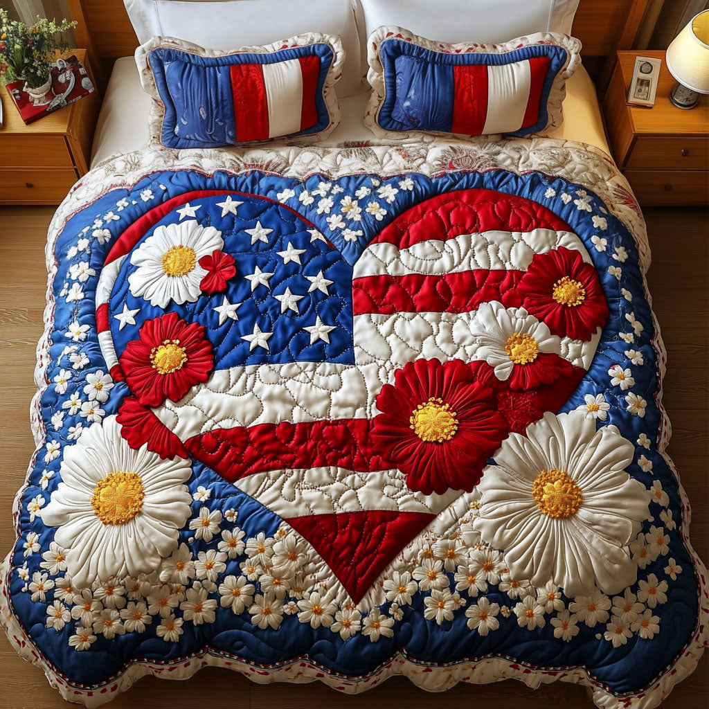 Floral Liberty Quilted Bedding Set Duvet Cover Bedspreads Patriotic Gifts For Her Floral Liberty Quilted Bedding Set Duvet Cover Bedspreads Patriotic Gifts For Her