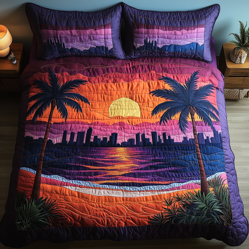 Florida Horizon Quilted Bedding Set Duvet Cover Bedspread Beach Trip Gift Ideas Florida Horizon Quilted Bedding Set Duvet Cover Bedspread Beach Trip Gift Ideas