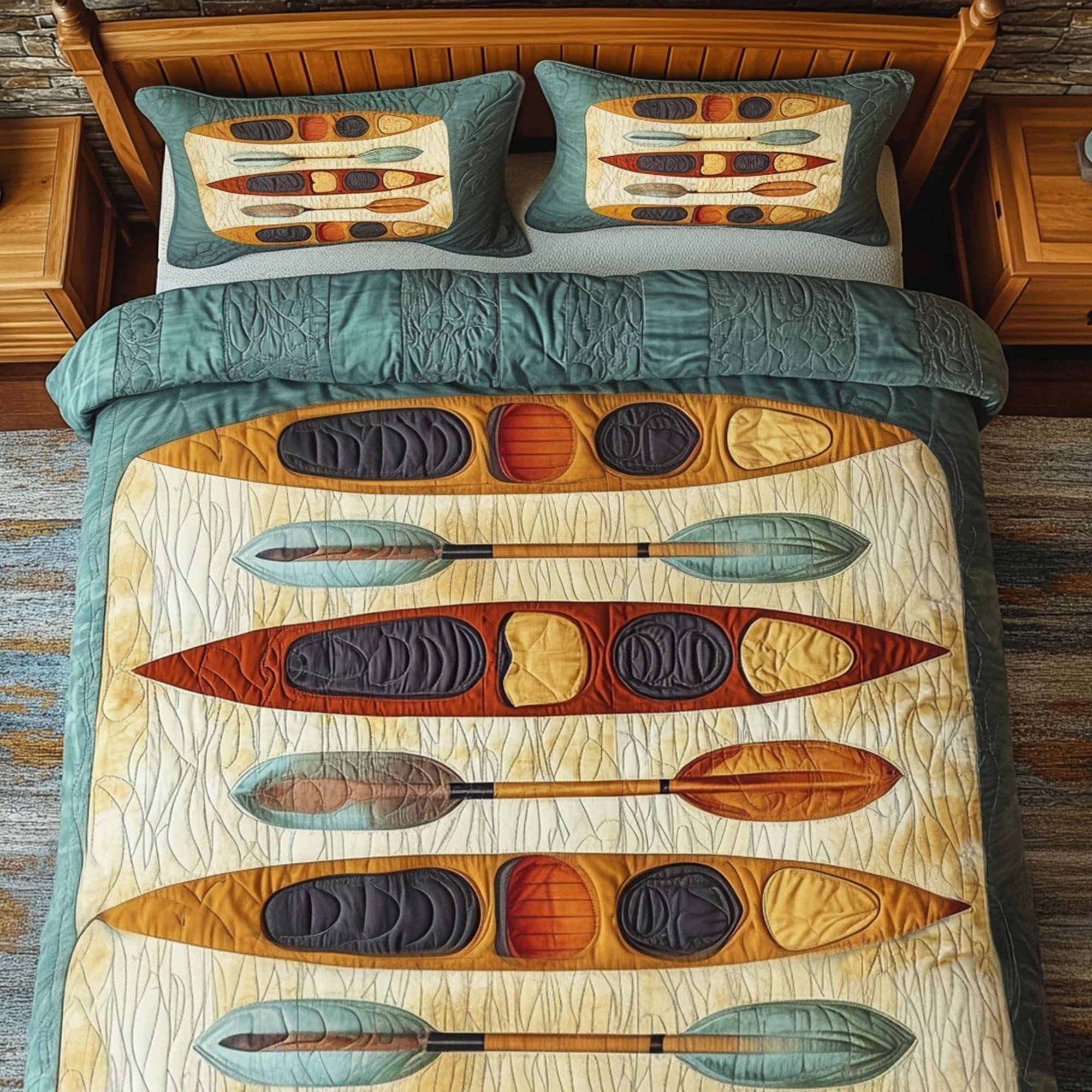 Flowing Stream Quilted Bedding Set Duvet Cover Bedspreads Gifts For People Who Like To Kayak Flowing Stream Quilted Bedding Set Duvet Cover Bedspreads Gifts For People Who Like To Kayak