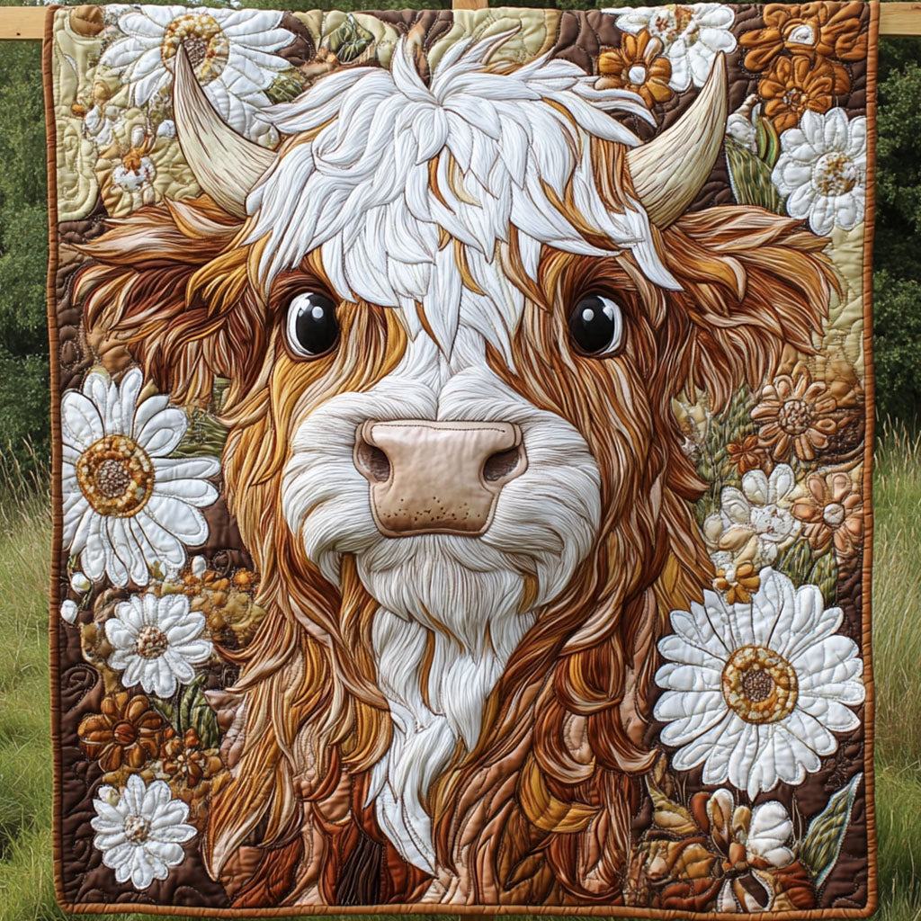 Fluffy Highland Dream Quilted Blanket Sofa Throw Blanket Best Highland Cattle Gifts Items Fluffy Highland Dream Quilted Blanket Sofa Throw Blanket Best Highland Cattle Gifts Items