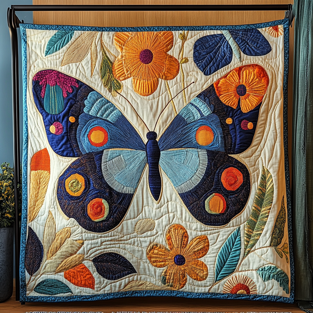 Flutter Grace Quilted Blanket Cute Colorful Blanket Butterfly Gifts For Mom Flutter Grace Quilted Blanket Cute Colorful Blanket Butterfly Gifts For Mom