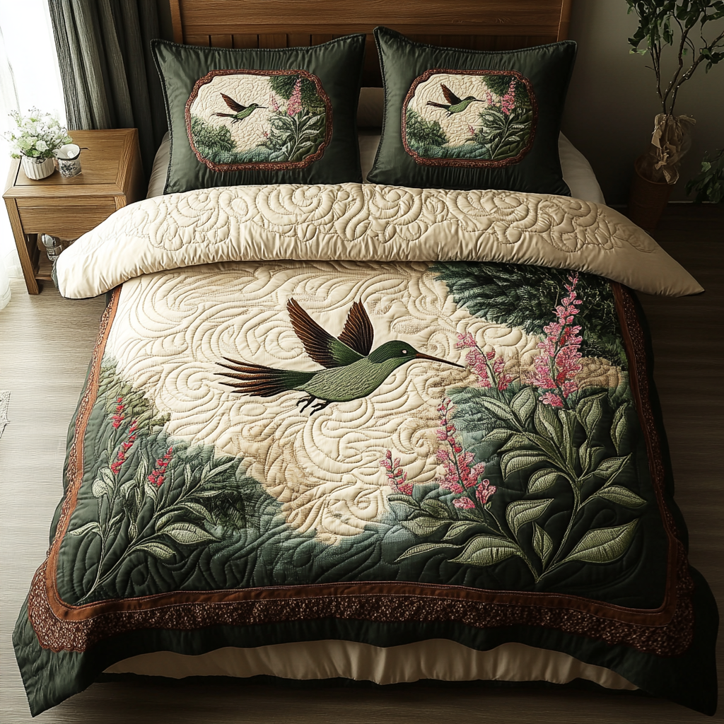 Fluttering Grace Quilted Bedding Set Duvet Cover Bedspreads Hummingbird Gifts For Women Fluttering Grace Quilted Bedding Set Duvet Cover Bedspreads Hummingbird Gifts For Women