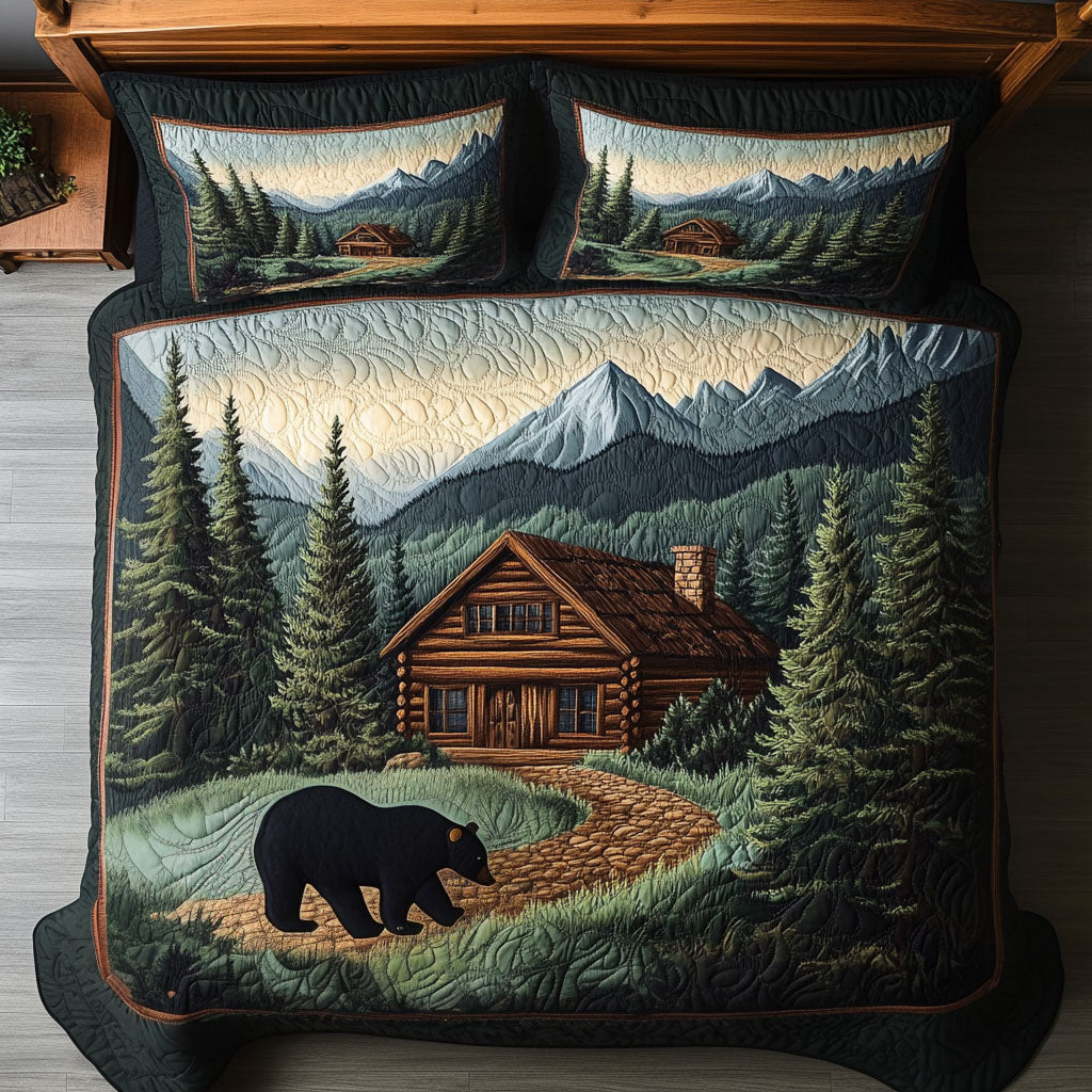 Forest Bear Sanctuary Quilted Bedding Set Duvet Cover Bed Sheet Set Best Unique Gifts For Bear Lovers Forest Bear Sanctuary Quilted Bedding Set Duvet Cover Bed Sheet Set Best Unique Gifts For Bear Lovers
