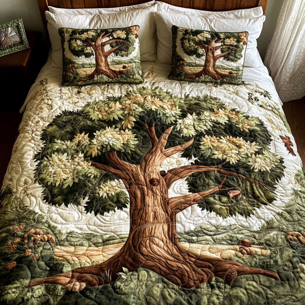 Forest Embrace Quilted Bedding Set Duvet Cover Bed Sheet Set Secret Santa Presents For Her Forest Embrace Quilted Bedding Set Duvet Cover Bed Sheet Set Secret Santa Presents For Her