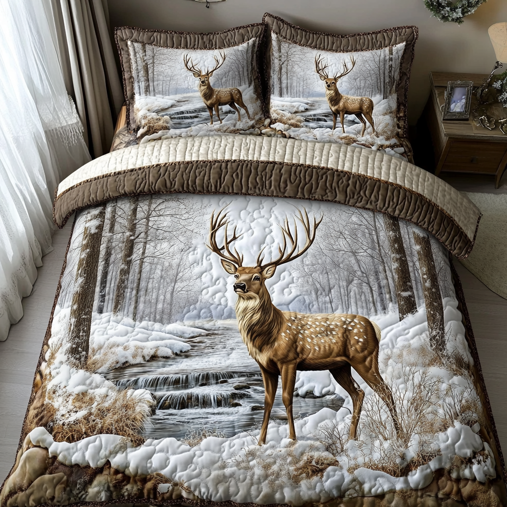Forest Grace Quilted Bedding Set Duvet Cover Bedspread Cool Gifts For Deer Hunters Forest Grace Quilted Bedding Set Duvet Cover Bedspread Cool Gifts For Deer Hunters