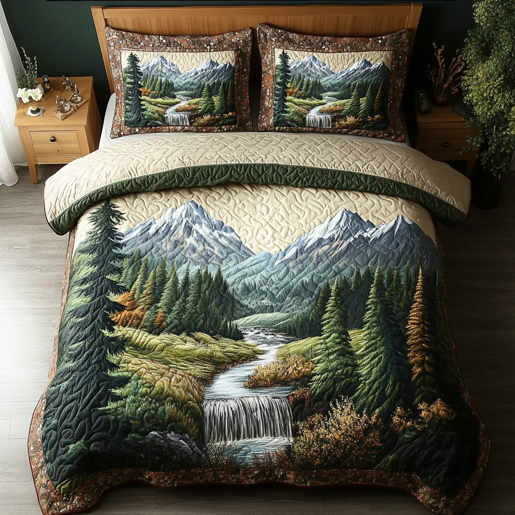 Forest Horizon Quilted Bedding Set Duvet Cover Bed Sheet Set Good Gift Ideas For Girlfriend Forest Horizon Quilted Bedding Set Duvet Cover Bed Sheet Set Good Gift Ideas For Girlfriend