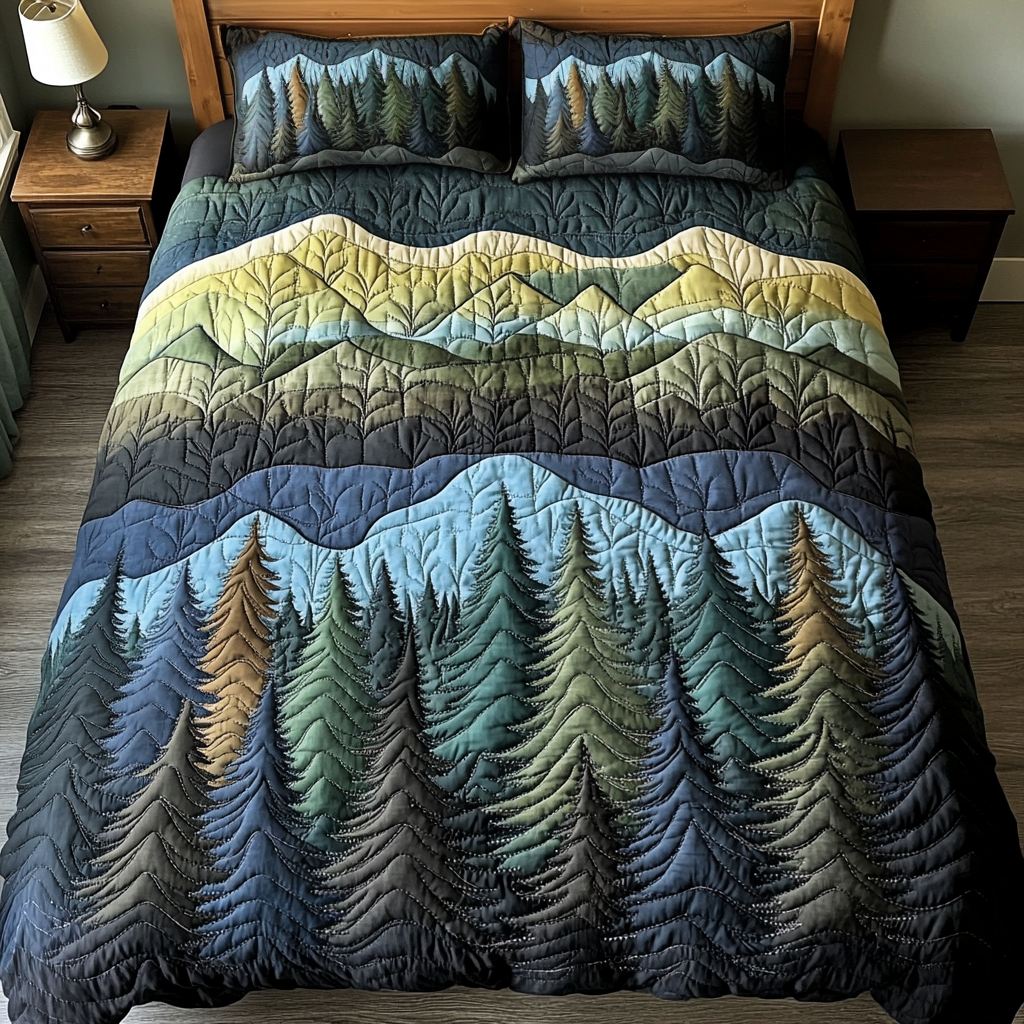 Forest Horizon Quilted Bedding Set Duvet Cover Bedspreads Son To Mother Christmas Gifts Forest Horizon Quilted Bedding Set Duvet Cover Bedspreads Son To Mother Christmas Gifts