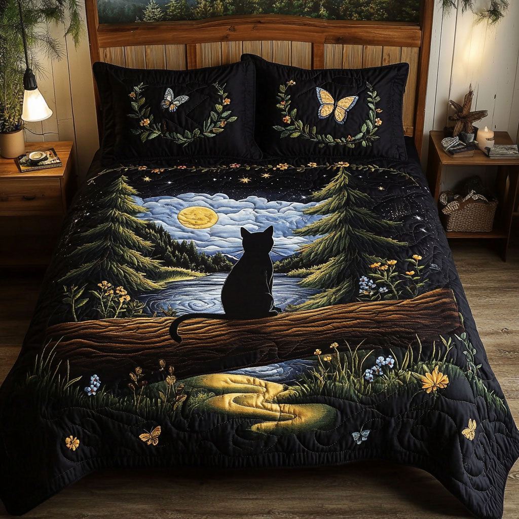 Forest Phantom Quilted Bedding Set Duvet Cover Bedspreads Cat Gifts For Her Forest Phantom Quilted Bedding Set Duvet Cover Bedspreads Cat Gifts For Her