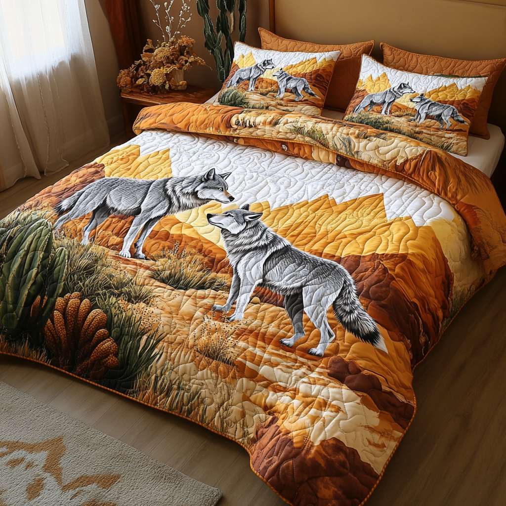 Forest Shadow Quilted Bedding Set Duvet Cover Bedspread Gifts With Wolves On Them Forest Shadow Quilted Bedding Set Duvet Cover Bedspread Gifts With Wolves On Them