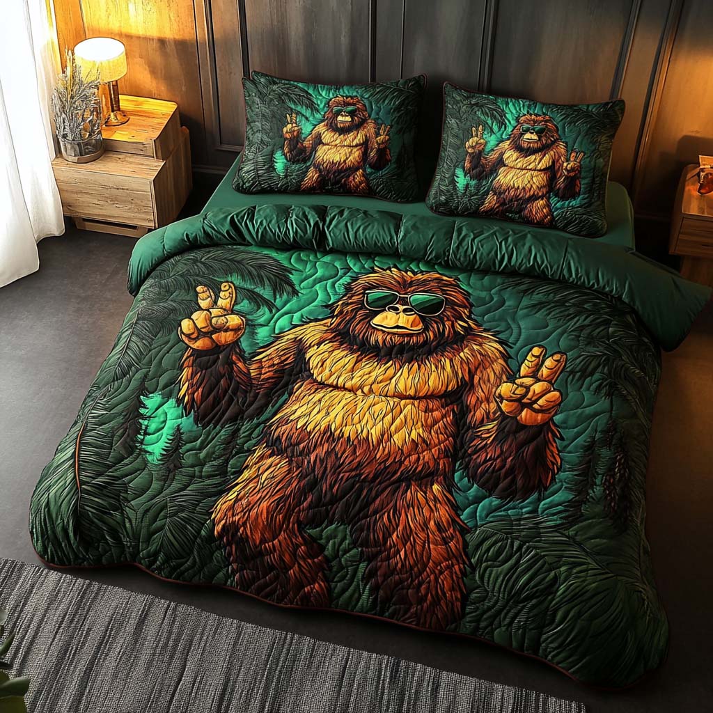 Forest Vibes Quilted Bedding Set Duvet Cover Bed Sheet Set Sasquatch Gifts For Men Forest Vibes Quilted Bedding Set Duvet Cover Bed Sheet Set Sasquatch Gifts For Men