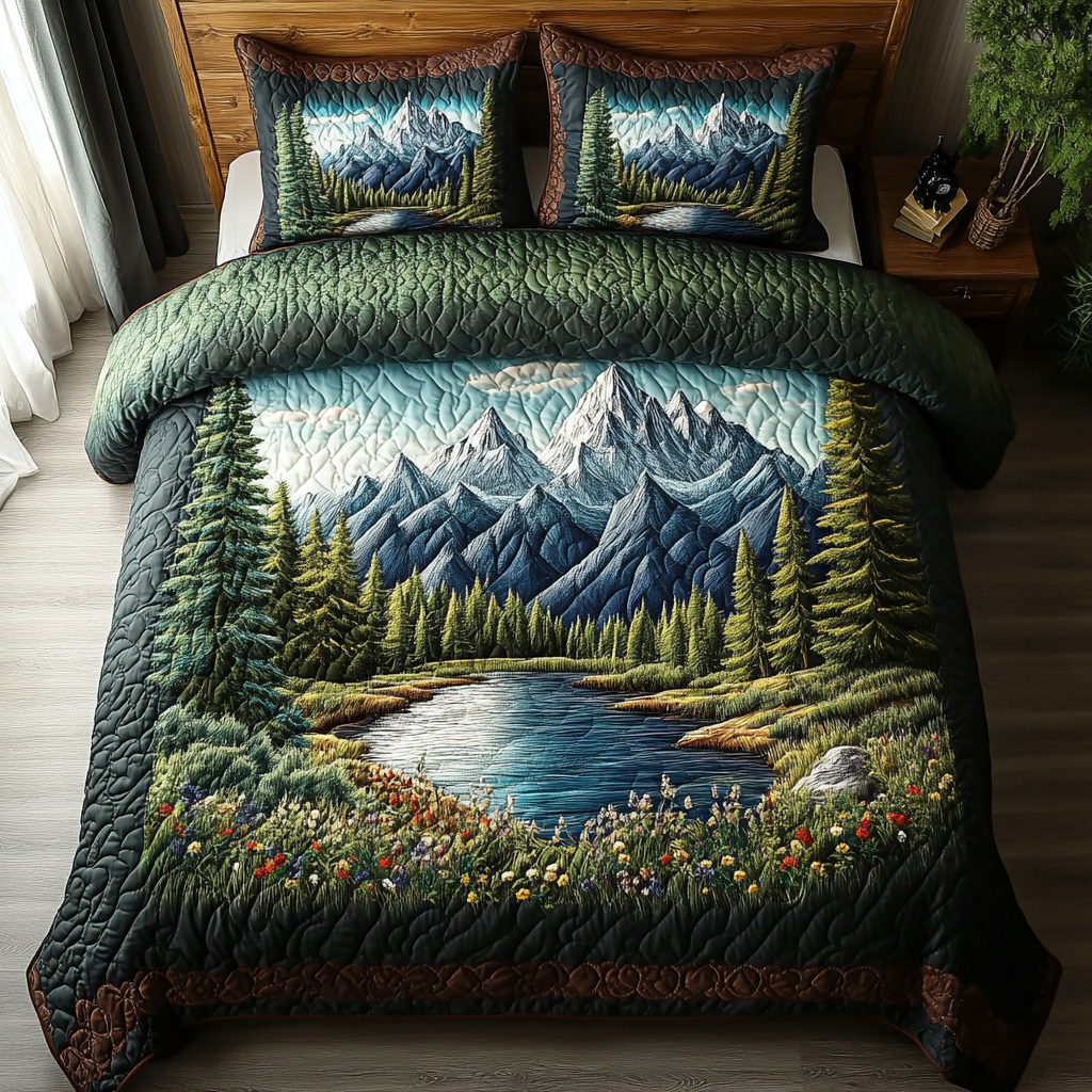 Forest Vista Quilted Bedding Set Duvet Cover Bed Sheet Set Xmas Gift Ideas For Wife Forest Vista Quilted Bedding Set Duvet Cover Bed Sheet Set Xmas Gift Ideas For Wife