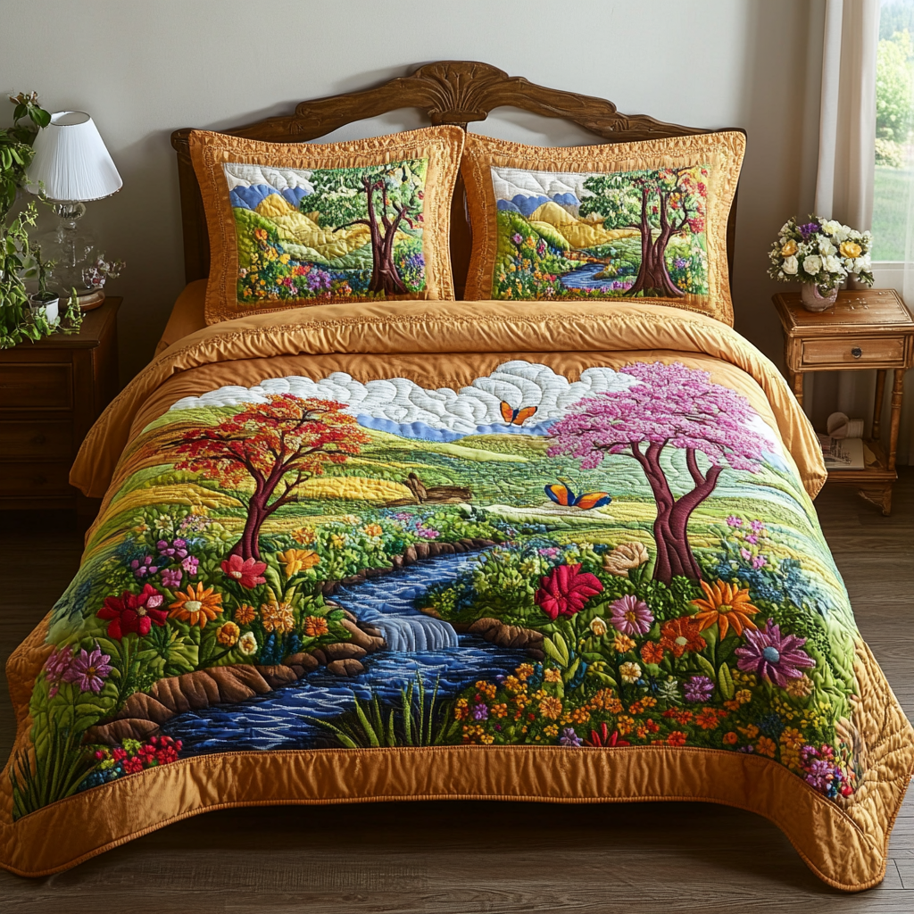 Forest Whisper Quilted Bedding Set Duvet Cover Bed Sheet Set Christmas Gifts For My Wife Forest Whisper Quilted Bedding Set Duvet Cover Bed Sheet Set Christmas Gifts For My Wife
