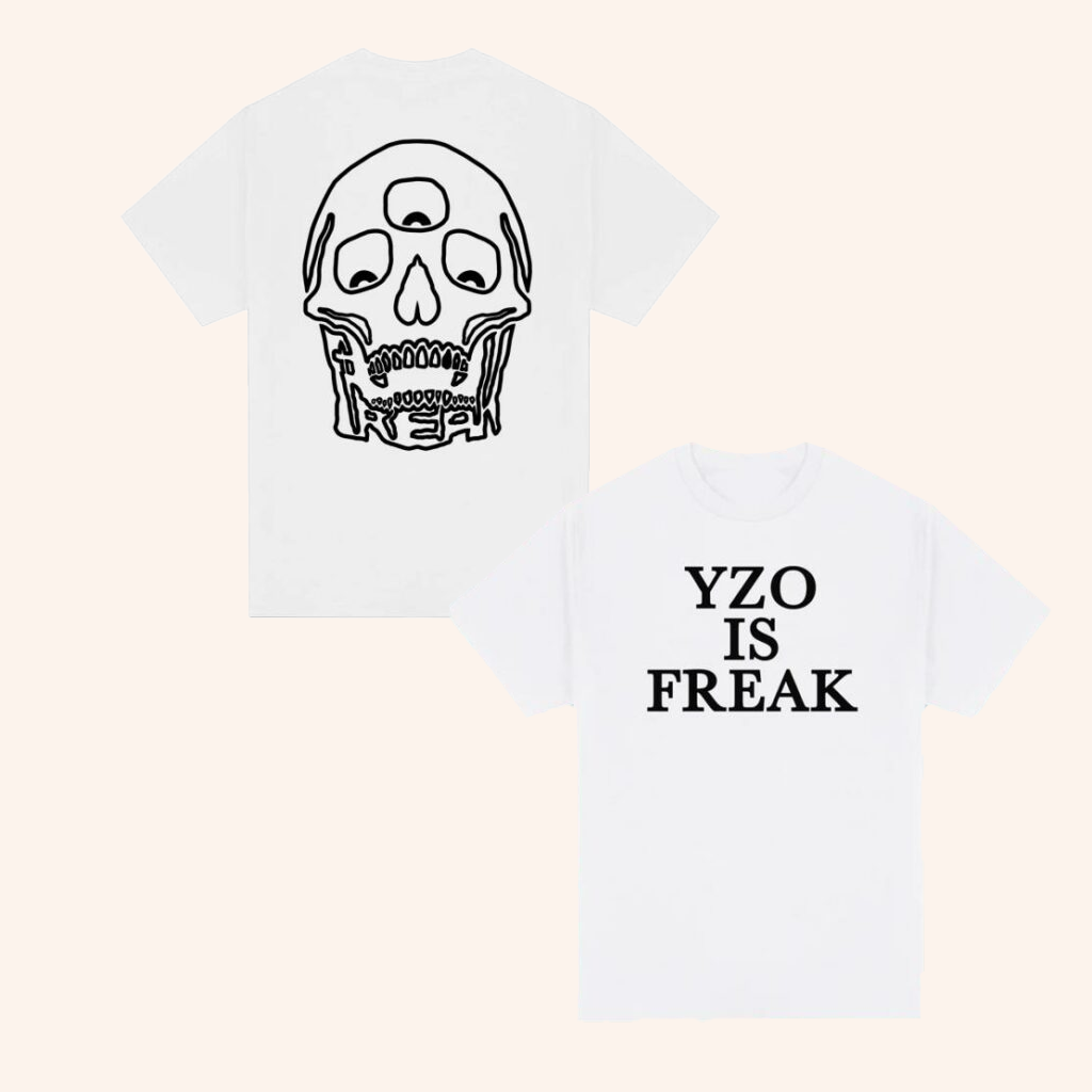 Freak The World Merch 3 Eye Logo T-Shirt Yzo Is Freak White Shirt Gift For Halloween