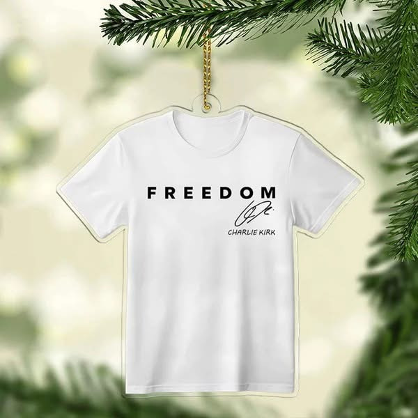 Freedom Charlie Kirk Christmas Ornament Xmas Tree Decor Gifts For Trump Lovers Freedom Charlie Kirk Christmas Ornament Xmas Tree Decor Gifts For Trump Lovers