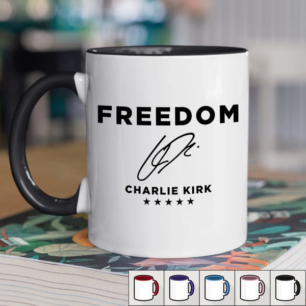 Freedom Charlie Kirk Mug Freedom Mug Charlie Kirk Merch Gifts For MAGA Supporters Freedom Charlie Kirk Mug Freedom Mug Charlie Kirk Merch Gifts For MAGA Supporters