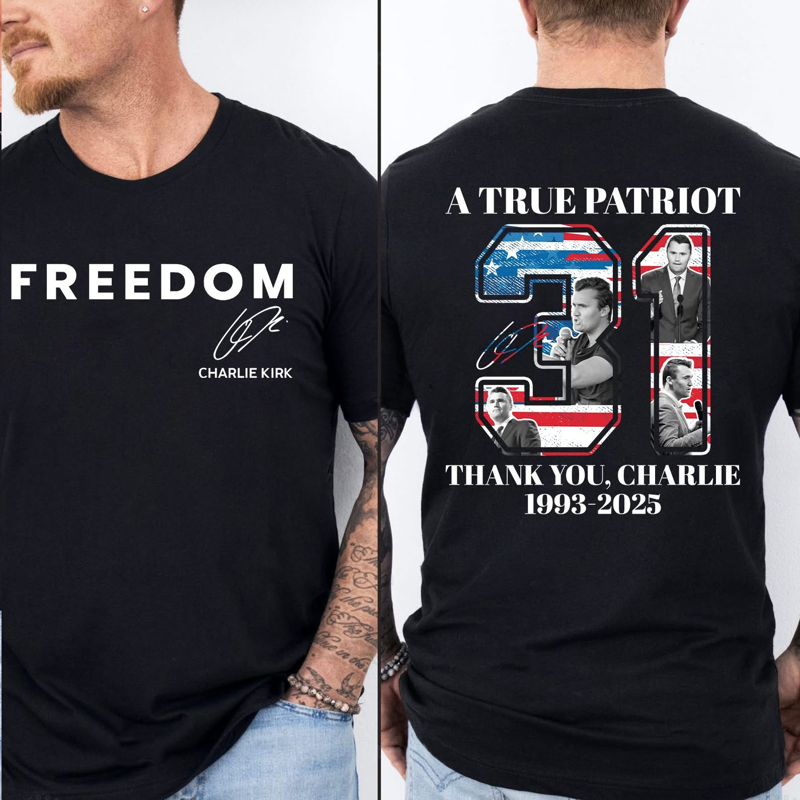 Freedom Charlie Kirk Shirt A True Patriot 31 Thank You Charlie Shirt Patriotic Gifts Freedom Charlie Kirk Shirt A True Patriot 31 Thank You Charlie Shirt Patriotic Gifts