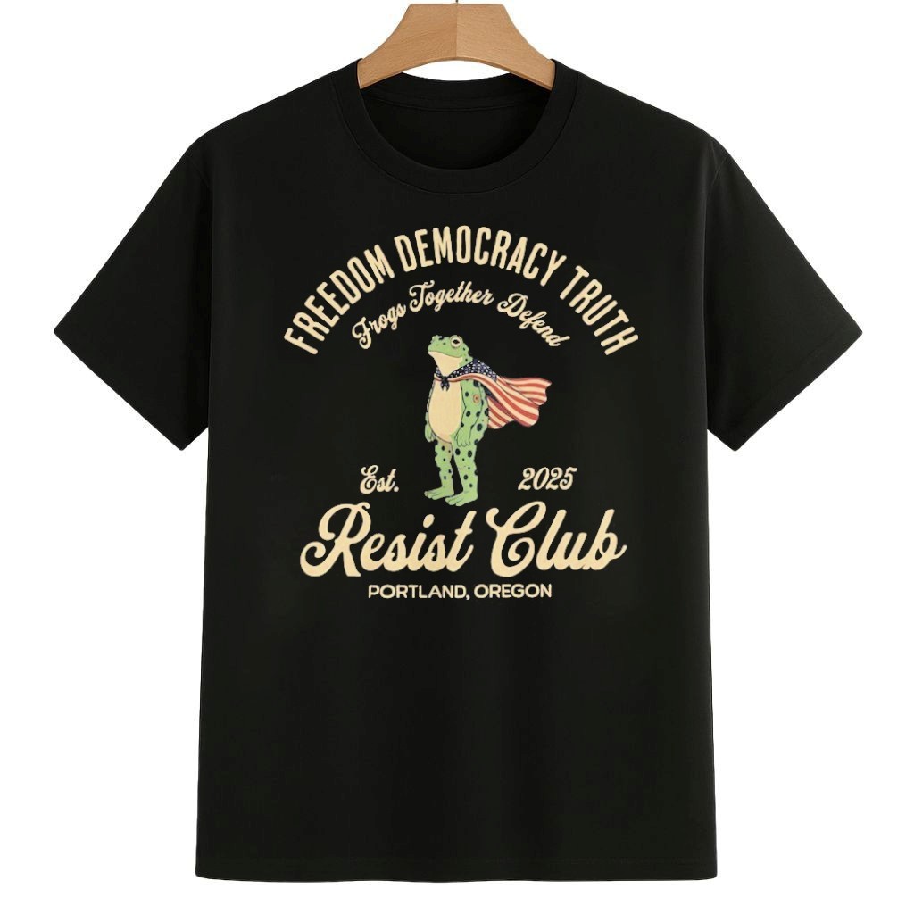 Freedom Democracy Truth Portland Frog Resist Club Frogs Together Defend Portland, Oregon Shirt Anti ICE Frog Merch