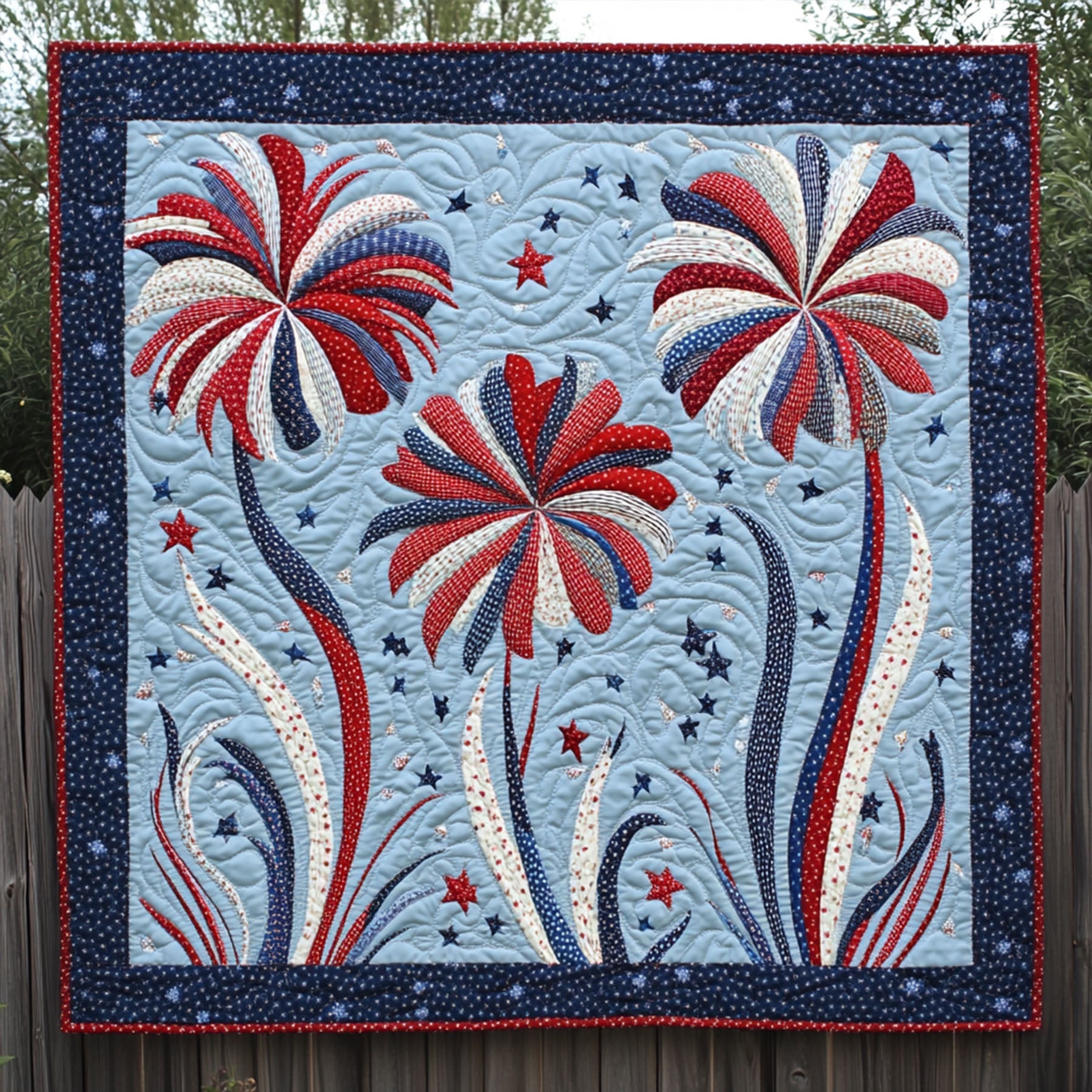 Freedom Fireworks Quilted Blanket Cute Colorful Blanket 4Th Of July Client Gifts Freedom Fireworks Quilted Blanket Cute Colorful Blanket 4Th Of July Client Gifts