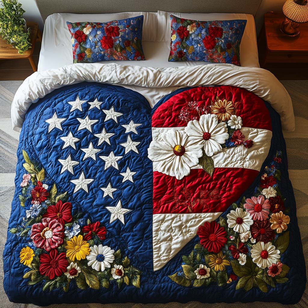 Freedom Heart Quilted Bedding Set Duvet Cover Bedspreads Patriotic Novelty Items Freedom Heart Quilted Bedding Set Duvet Cover Bedspreads Patriotic Novelty Items