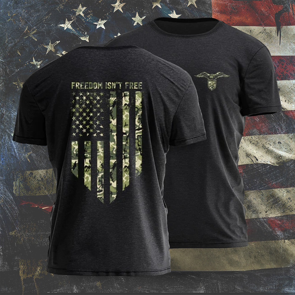 Freedom Isn't Free Camo Flag Shirt Patriotic Graphic Tees Gifts For Husband Freedom Isn't Free Camo Flag Shirt Patriotic Graphic Tees Gifts For Husband