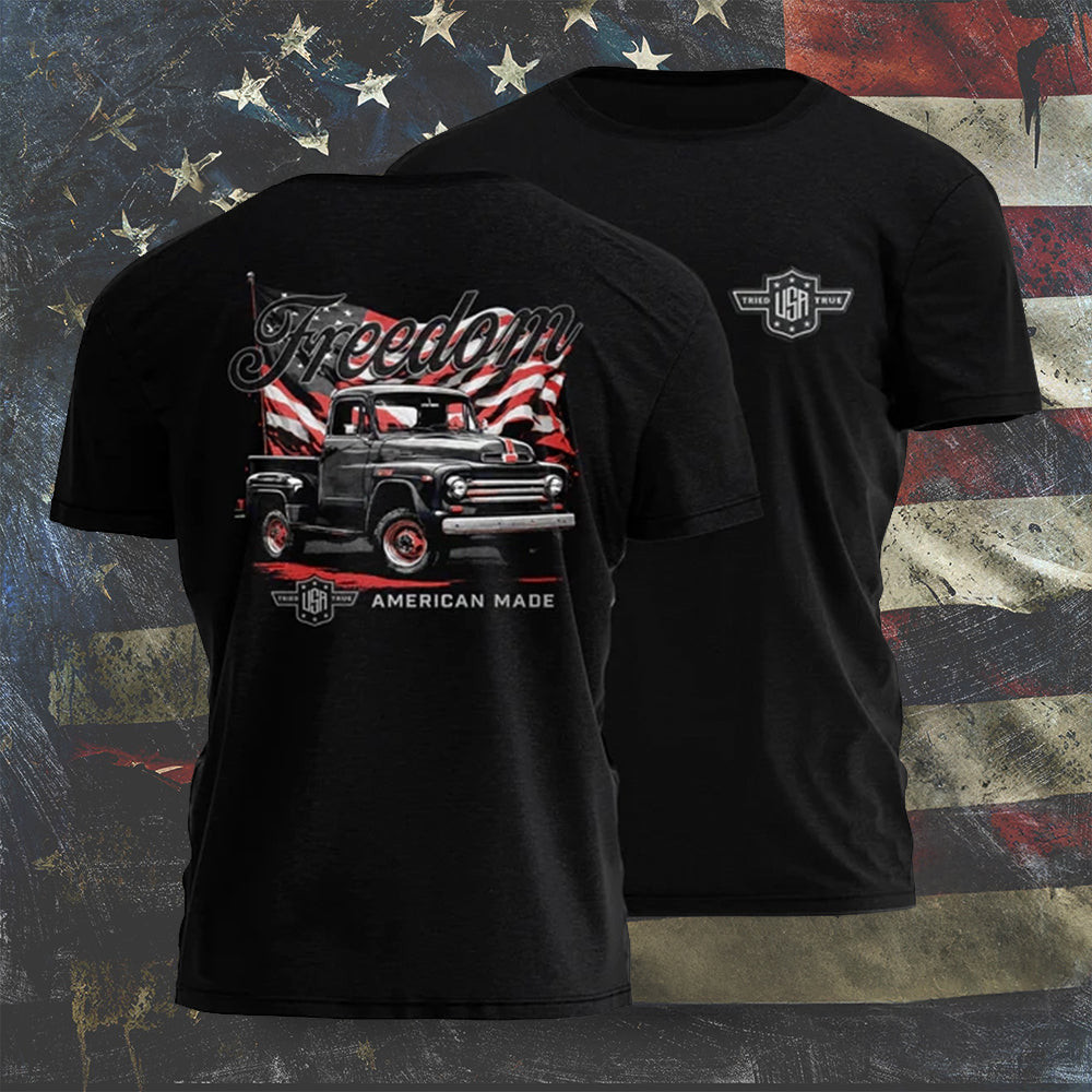 Freedom Shirt American Patriotic Tee Shirt Truck Graphic USA Flag Clothing Freedom Shirt American Patriotic Tee Shirt Truck Graphic USA Flag Clothing