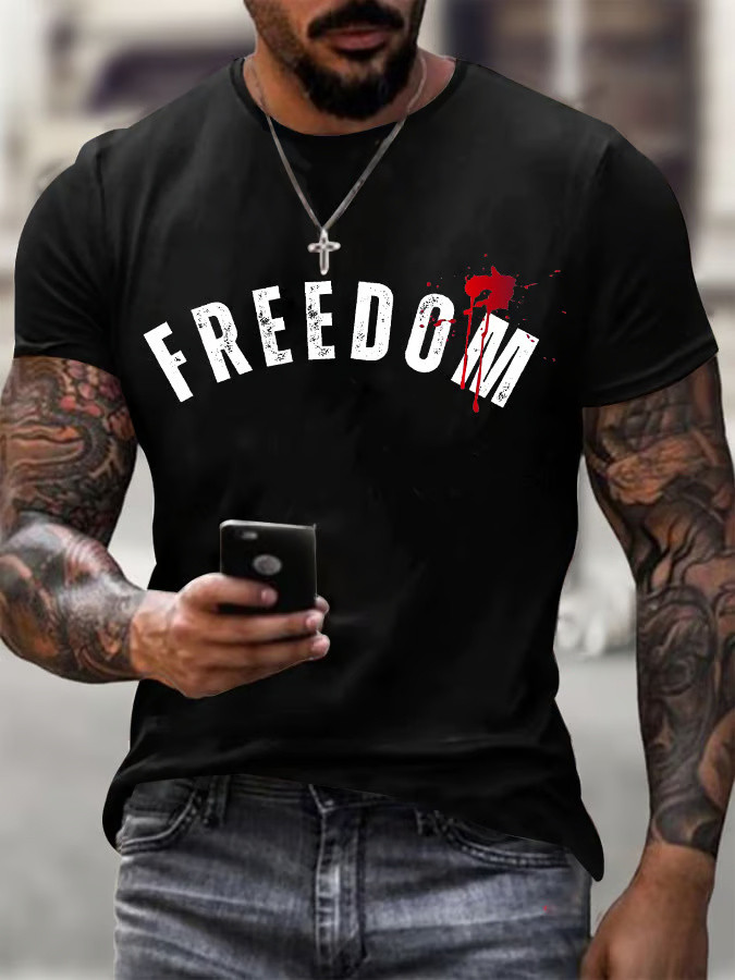 Freedom Shirt Black Charlie Kirk Shooters Shirt Patriotic Gifts For Dad Freedom Shirt Black Charlie Kirk Shooters Shirt Patriotic Gifts For Dad
