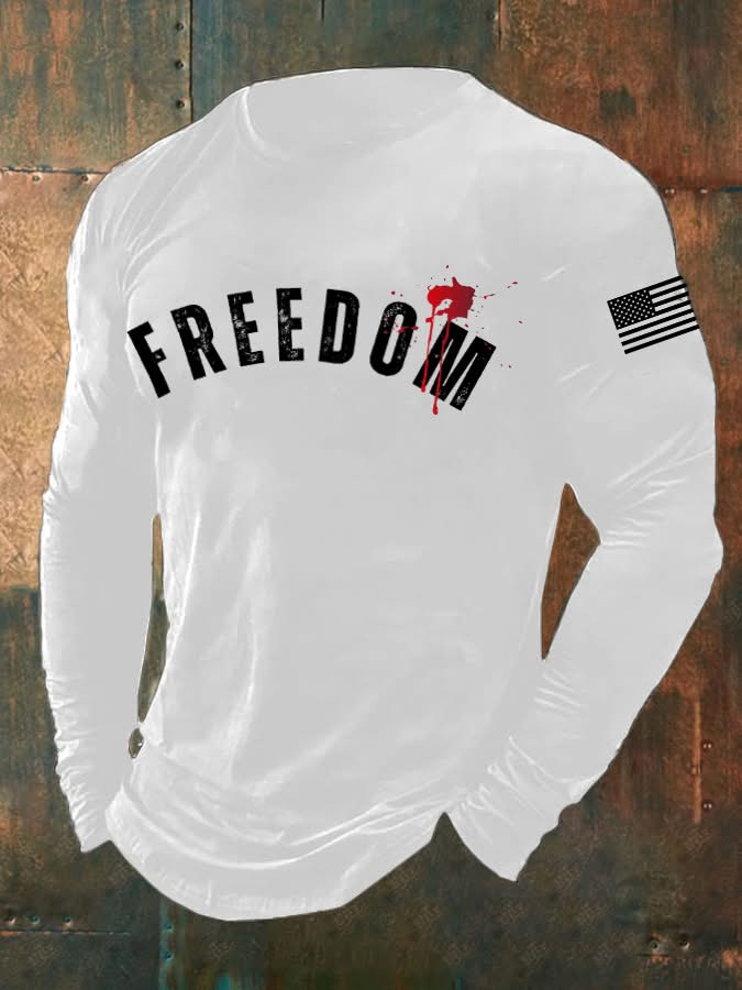 Freedom Shirt Charlie Kirk Shirt Charlie Was Wearing Long Sleeve T-Shirt Patriotic Gift Freedom Shirt Charlie Kirk Shirt Charlie Was Wearing Long Sleeve T-Shirt Patriotic Gift