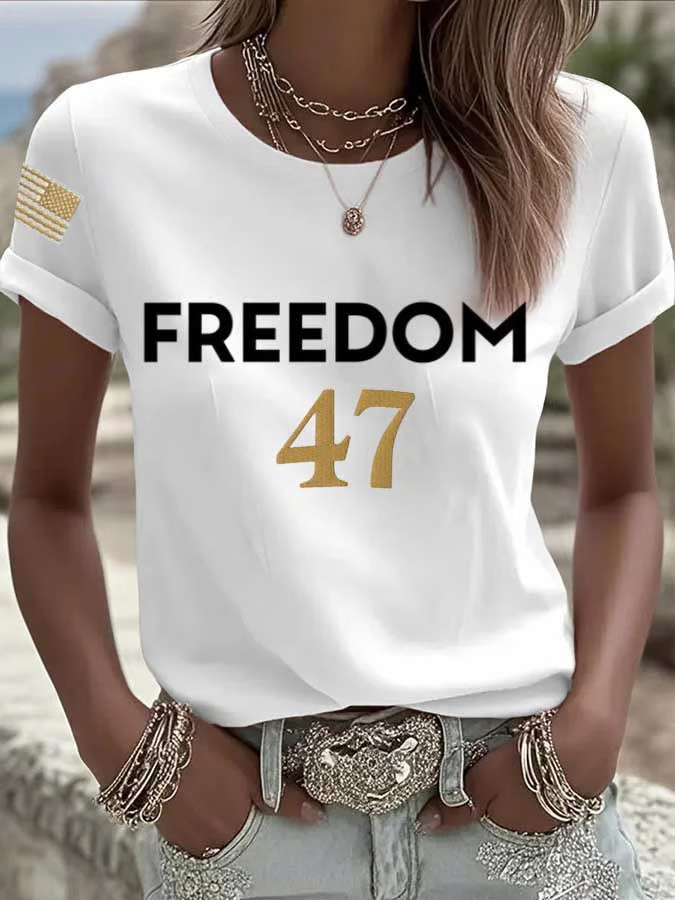 Freedom Shirt Charlie Kirk Wore 47 White Shirt Patriotic Gifts For Friend Freedom Shirt Charlie Kirk Wore 47 White Shirt Patriotic Gifts For Friend