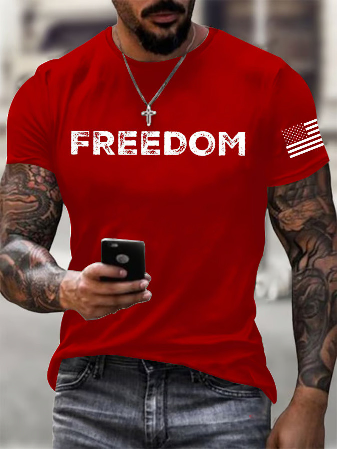 Freedom Shirt Charlie Wore Red T-Shirt Charlie Kirk Merch Patriotic Gifts For Husband Freedom Shirt Charlie Wore Red T-Shirt Charlie Kirk Merch Patriotic Gifts For Husband