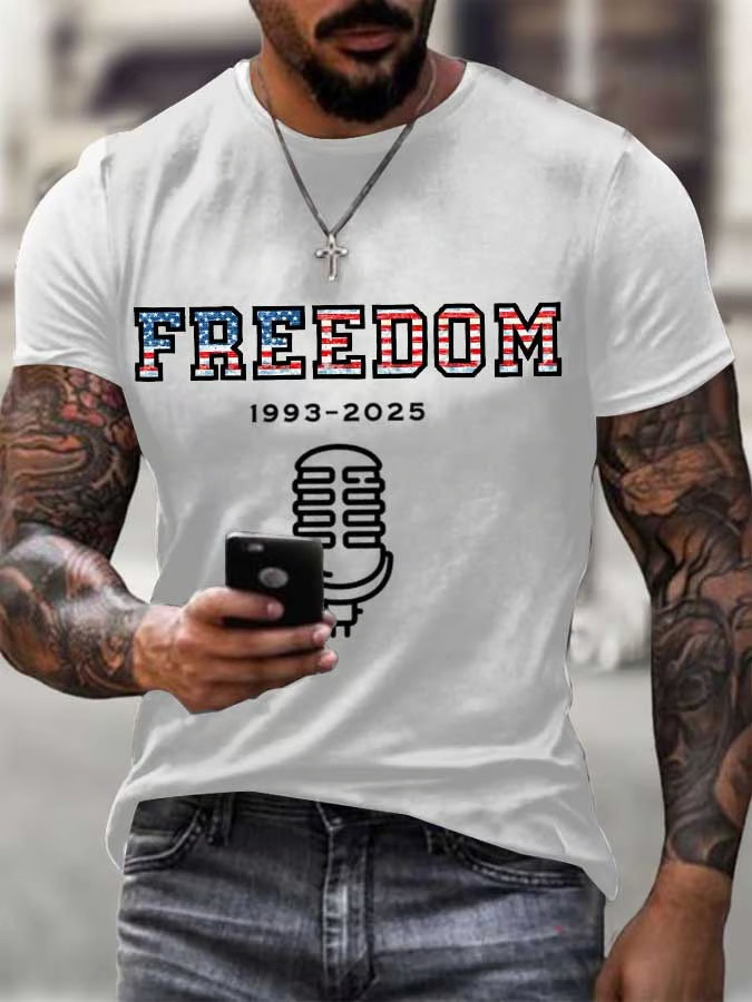 Freedom Shirt White Charlie Kirk Shirt Kirk Shooters Merchandise Patriotic Gifts For Him Freedom Shirt White Charlie Kirk Shirt Kirk Shooters Merchandise Patriotic Gifts For Him