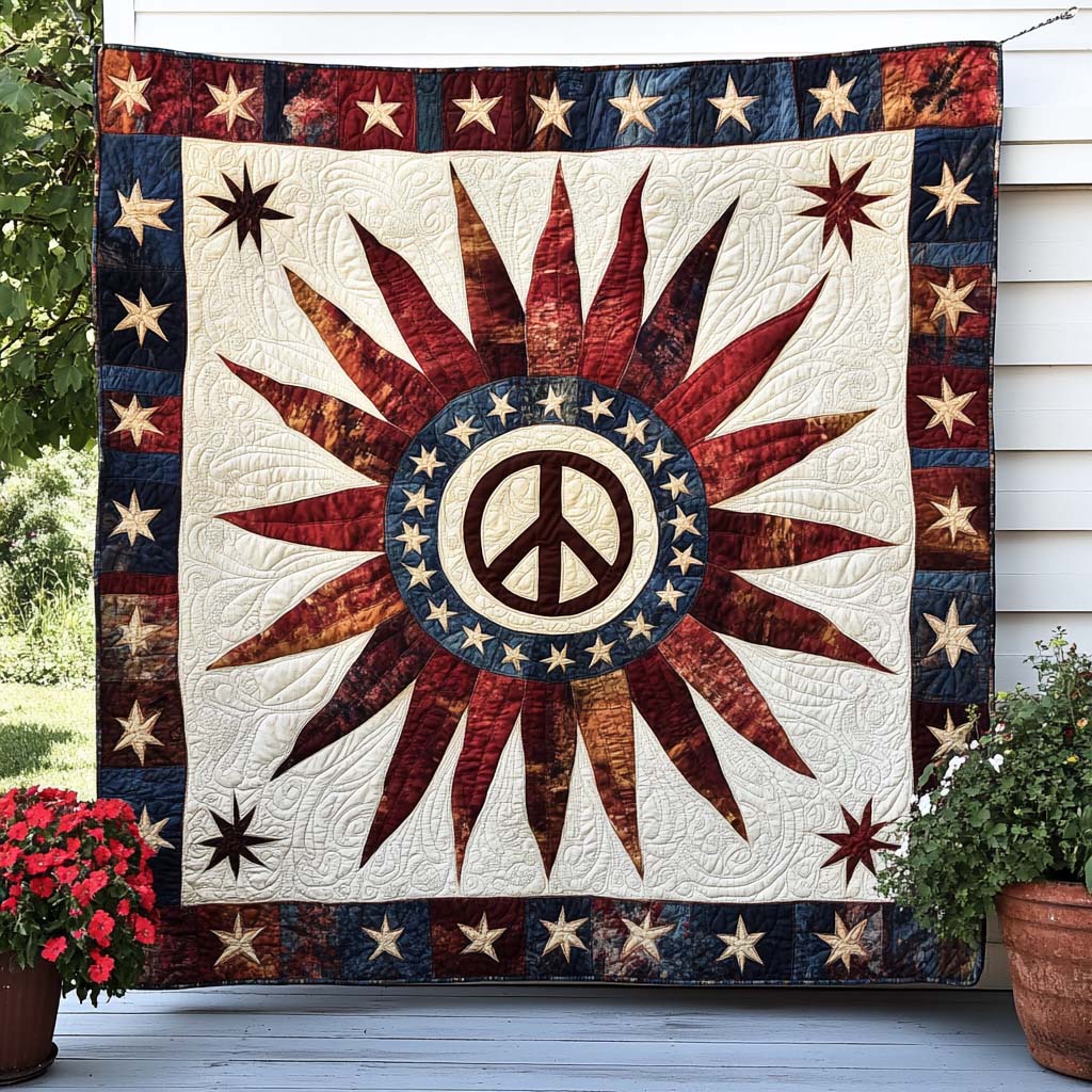 Freedom Sunburst Quilted Blanket Nice Throw Blanket Cool Gifts For Hippies Freedom Sunburst Quilted Blanket Nice Throw Blanket Cool Gifts For Hippies
