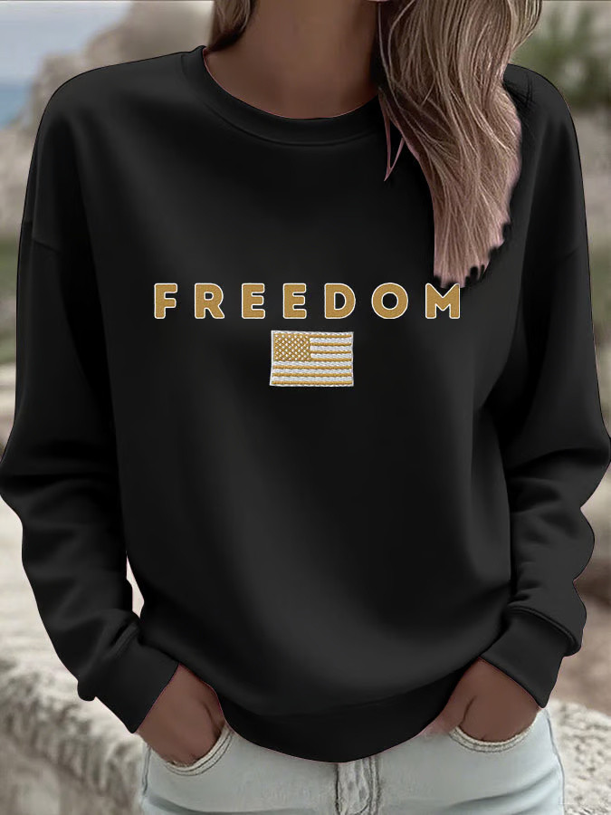 Freedom Sweatshirt Black Charlie Kirk Shooters Clothing Patriotic Gifts For Her Freedom Sweatshirt Black Charlie Kirk Shooters Clothing Patriotic Gifts For Her