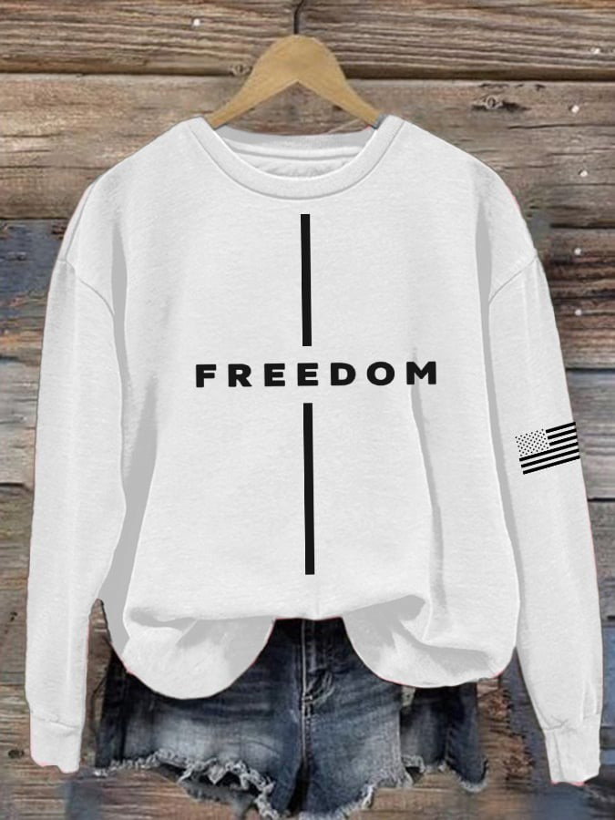 Freedom Sweatshirt Charlie Kirk Sweatshirt White Patriotic Clothing Charlie Kirk Merchandise Freedom Sweatshirt Charlie Kirk Sweatshirt White Patriotic Clothing Charlie Kirk Merchandise