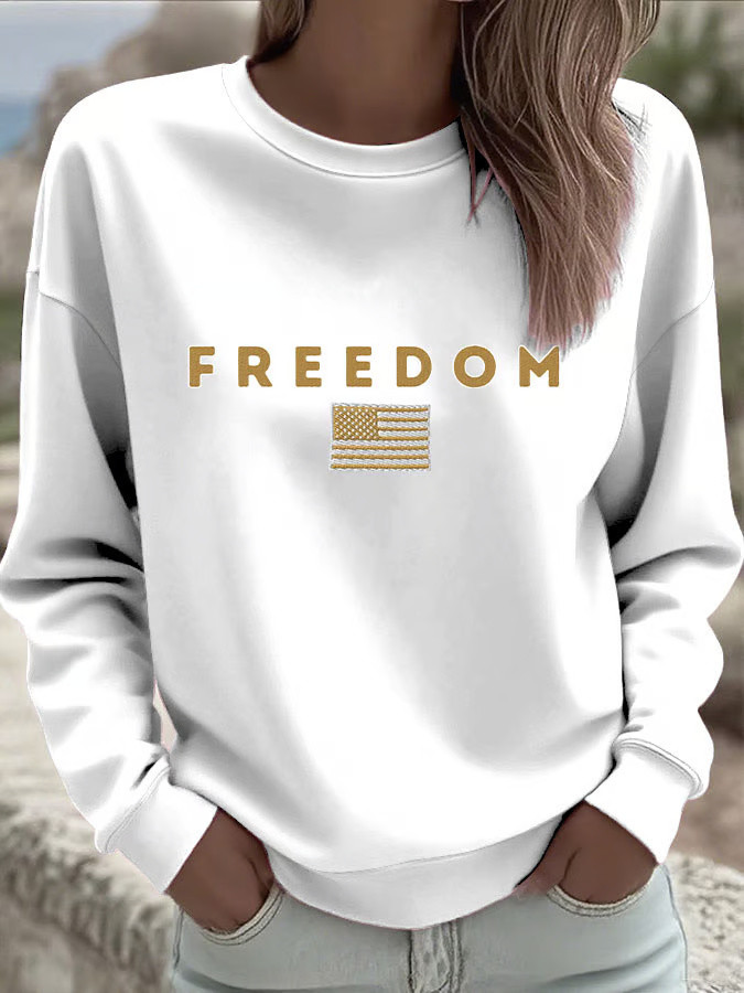 Freedom Sweatshirt White Charlie Kirk Shooters Apparel Gifts For Patriots Freedom Sweatshirt White Charlie Kirk Shooters Apparel Gifts For Patriots