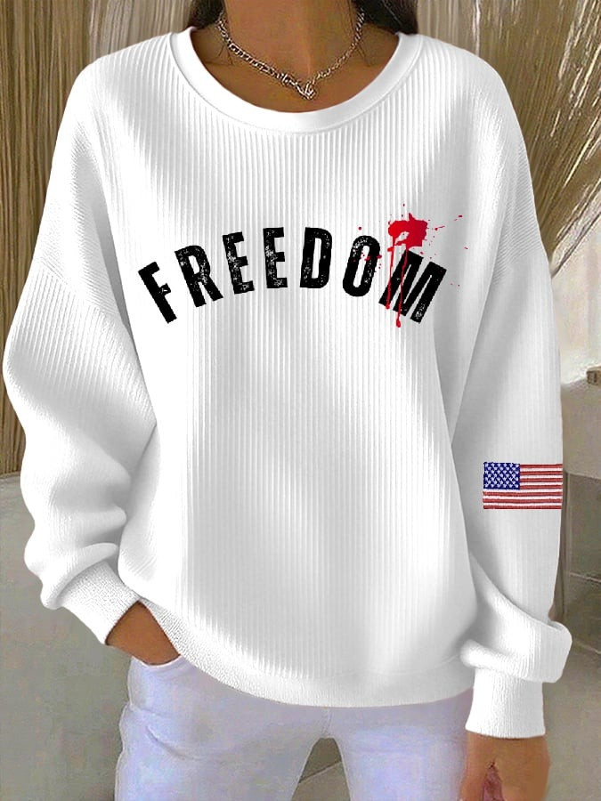 Freedom Sweatshirt White Charlie Kirk Sweatshirt Freedom Charlie Kirk Merch Gifts For Mom Freedom Sweatshirt White Charlie Kirk Sweatshirt Freedom Charlie Kirk Merch Gifts For Mom
