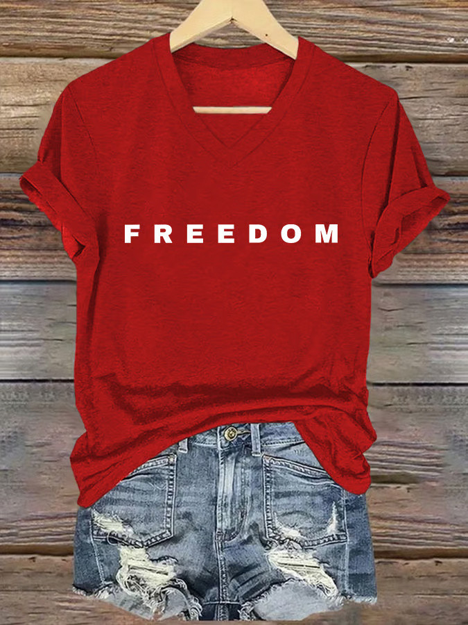 Freedom V-neck Shirt Kirk Shooters Shirt Charlie Kirk Merchandise Her Gifts Freedom V-neck Shirt Kirk Shooters Shirt Charlie Kirk Merchandise Her Gifts