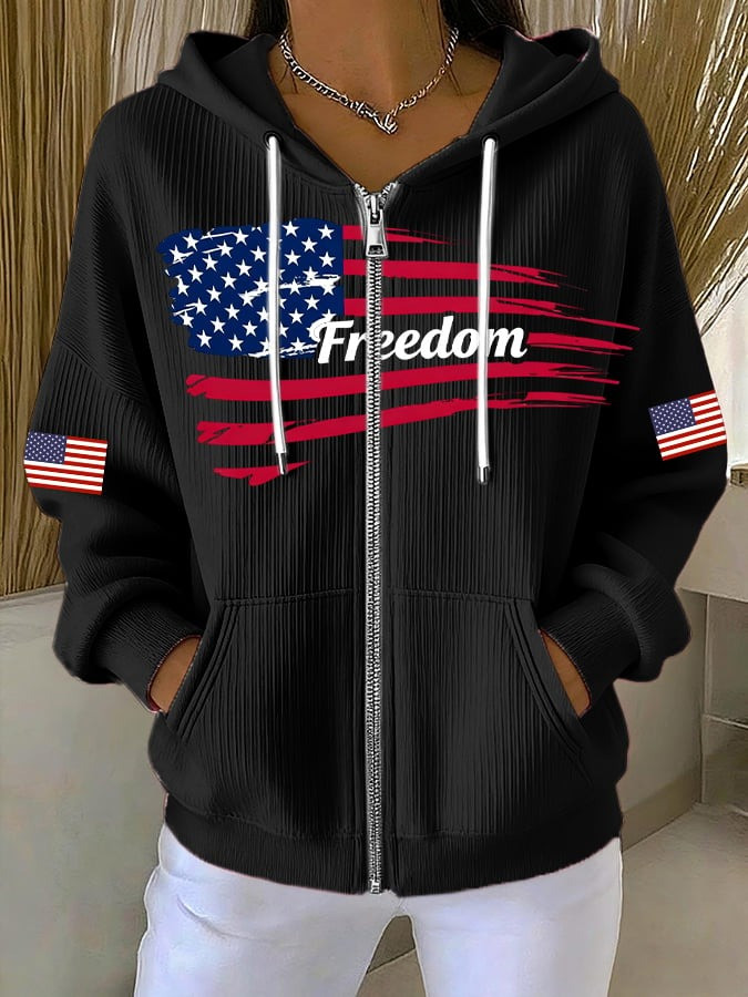 Freedom Zip Hoodie USA Flag Charlie Kirk Merchandise Freedom Charlie Kirk Hoodie Gifts For Mom Freedom Zip Hoodie USA Flag Charlie Kirk Merchandise Freedom Charlie Kirk Hoodie Gifts For Mom