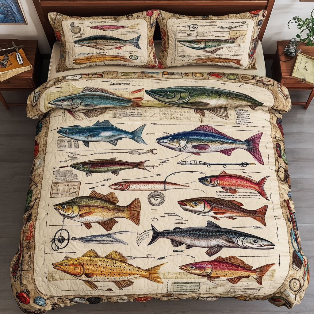 Fresh Bait Quilted Bedding Set Duvet Cover Bedspread Best Gifts For Fisherman 2025 Fresh Bait Quilted Bedding Set Duvet Cover Bedspread Best Gifts For Fisherman 2025