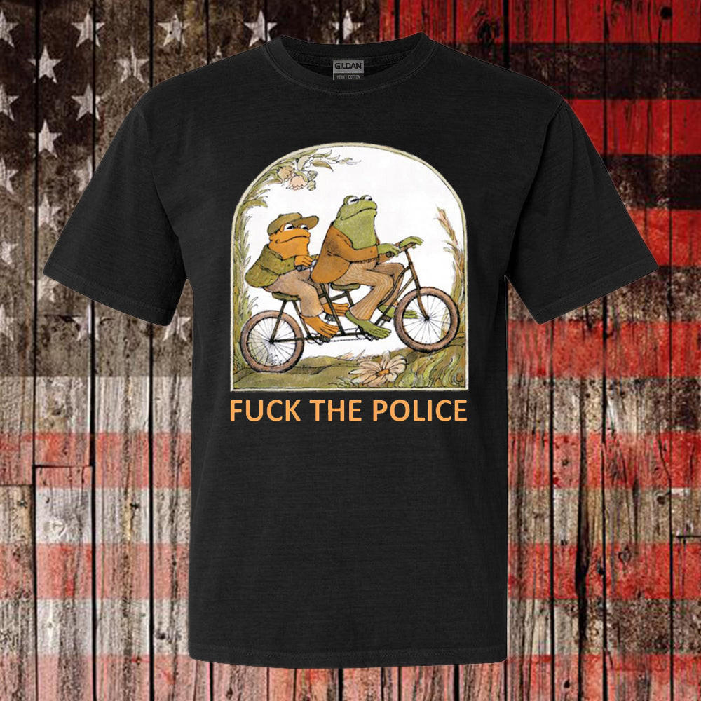 Frog And Toad F The Police Shirt Funny Graphic T-Shirt Frog And Toad Riding Meme Clothing Frog And Toad F The Police Shirt Funny Graphic T-Shirt Frog And Toad Riding Meme Clothing