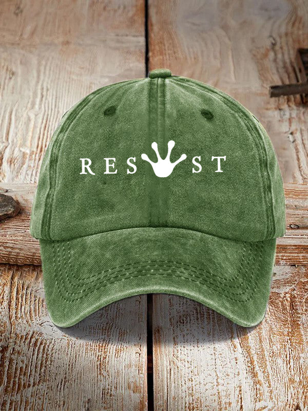 Frog Resist Hat Embroidered Portland Frog Against ICE Hat Gifts for Activists Frog Resist Hat Embroidered Portland Frog Against ICE Hat Gifts for Activists