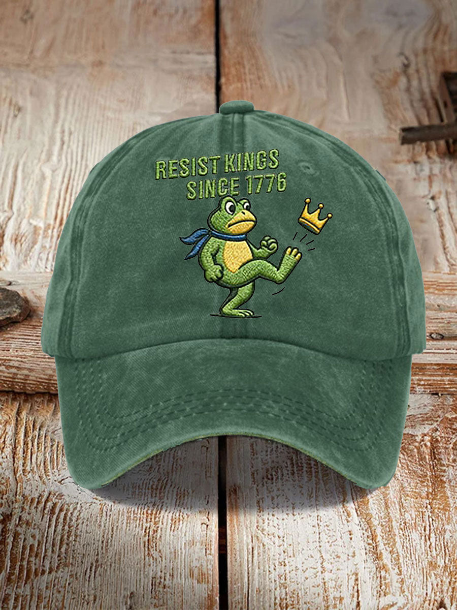 Frog Resist Hat Embroidered Resist Kings Since 1776 Hat Portland Frog Merch Gifts For Patriots Frog Resist Hat Embroidered Resist Kings Since 1776 Hat Portland Frog Merch Gifts For Patriots