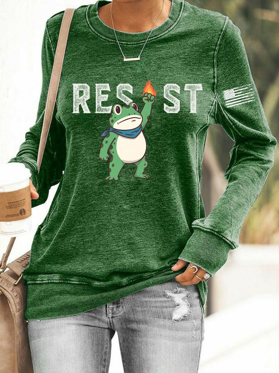 Frog Resist Sweatshirt No Kings 8647 Movement Sweatshirt Portland Frog Merch Gifts For Daughter Frog Resist Sweatshirt No Kings 8647 Movement Sweatshirt Portland Frog Merch Gifts For Daughter