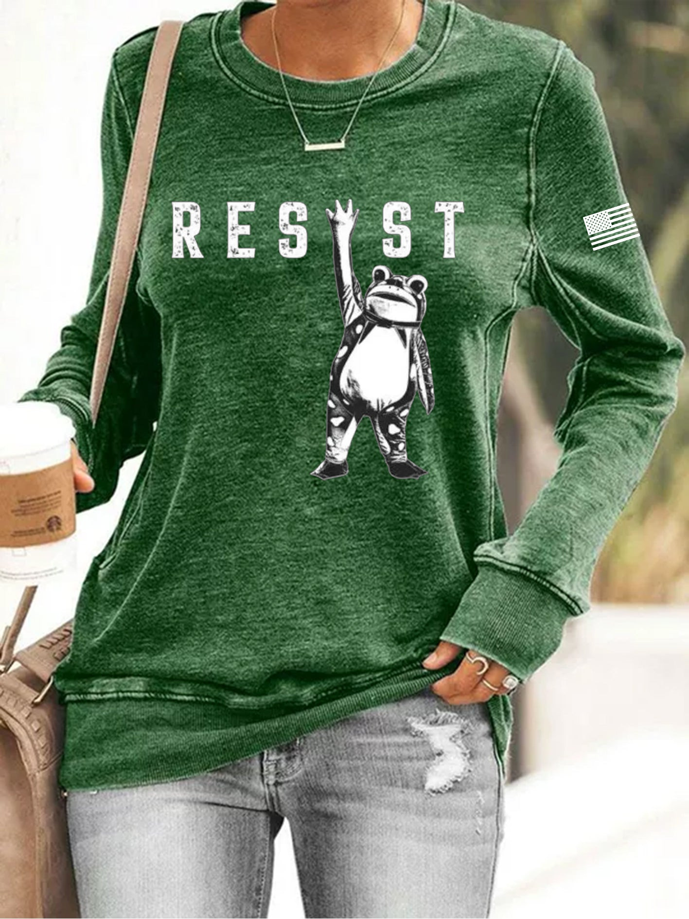 Frog Resist Sweatshirt Portland Frog Protest Sweatshirt No Kings In America Merch Women's Frog Resist Sweatshirt Portland Frog Protest Sweatshirt No Kings In America Merch Women's
